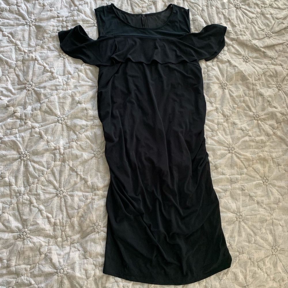 INC Plus Size Cocktail Dress w/ peakaboo shoulder